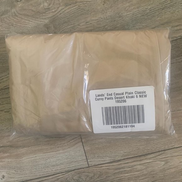 NWT LANDS' END CURVY FIT PLAIN FRONT BOOT CUT CHINO PANTS DESERT KHAKI 0 - Picture 13 of 16